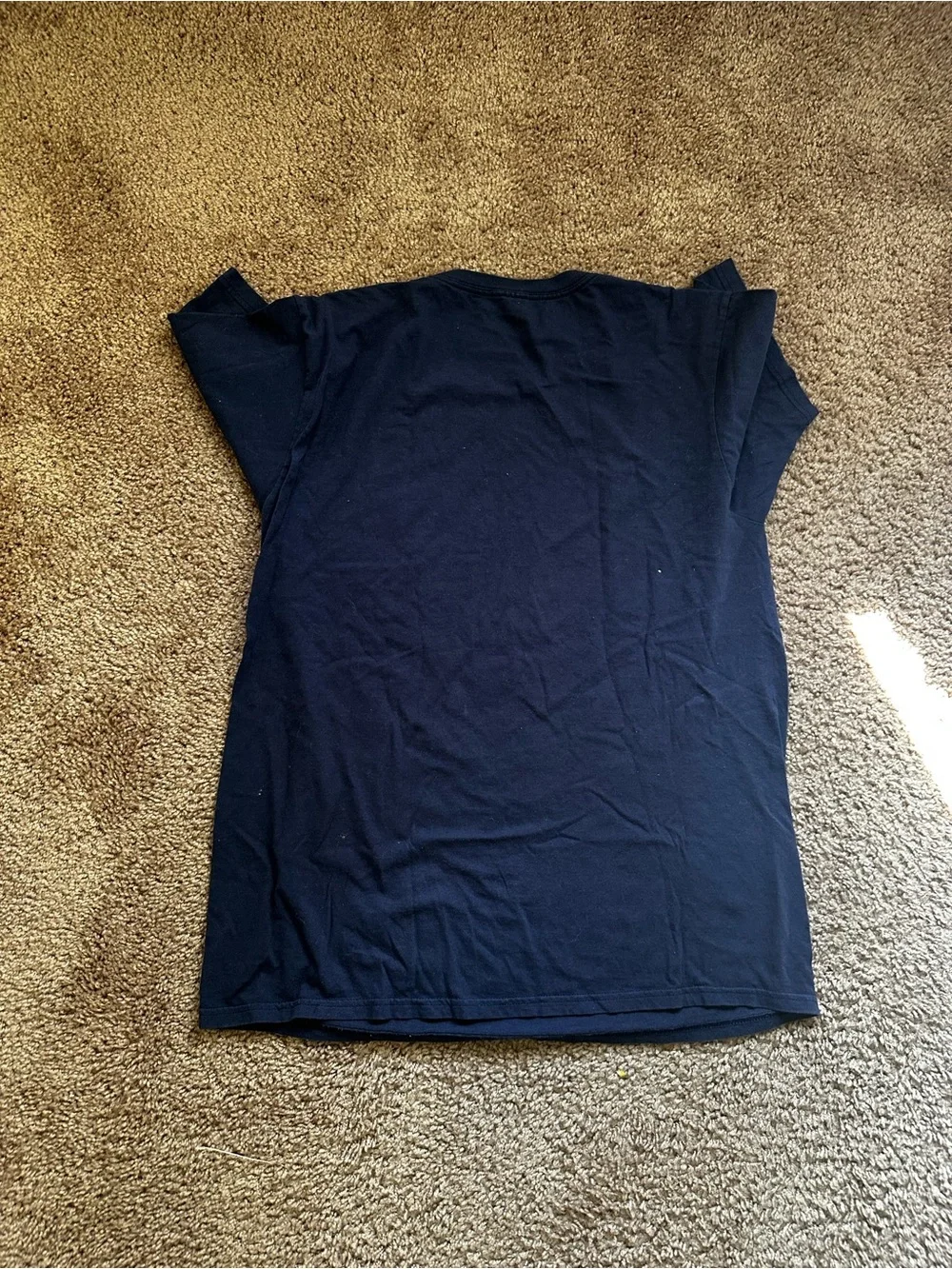 adidas Navy Short Sleeve Crewneck Tee with Small Logo